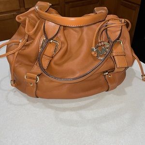 Michael Kors leather camel color bag gently used beautiful condition see photos